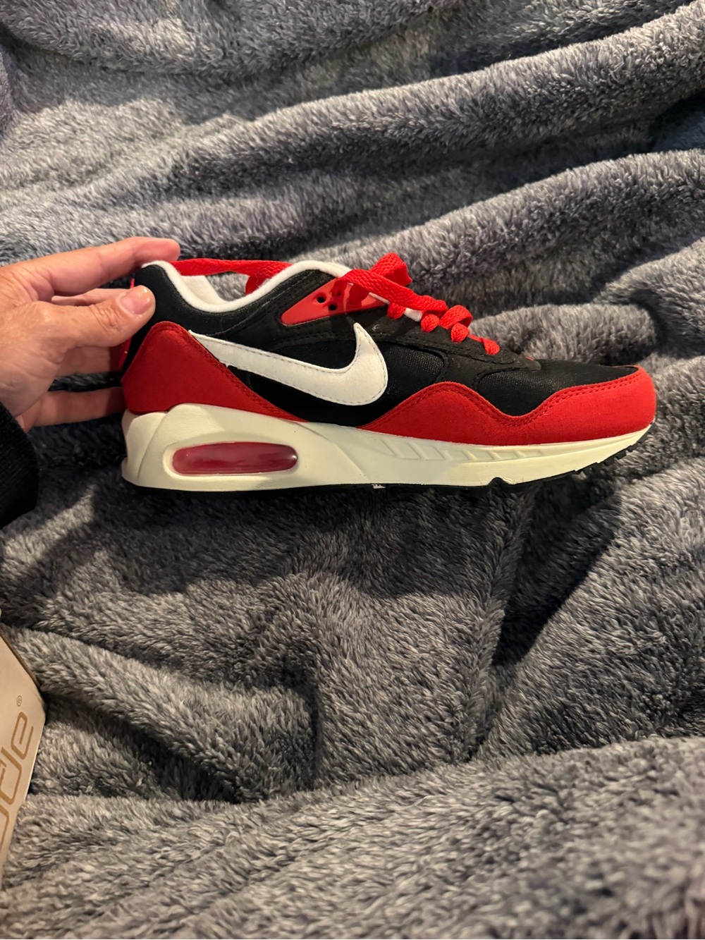 Nike Kids Red, Black and White Air Cushion Sneaker